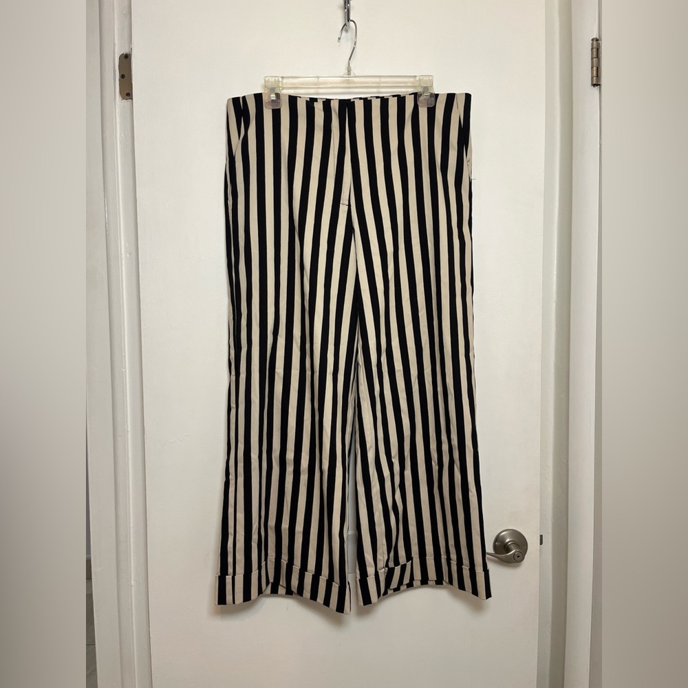 Zac & Rachel Black and Cream Striped Trousers size 12